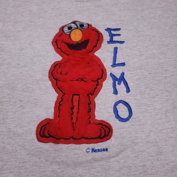 Vtg Fuzzy Elmo Sesame Street textured tee - Picture 3 of 8